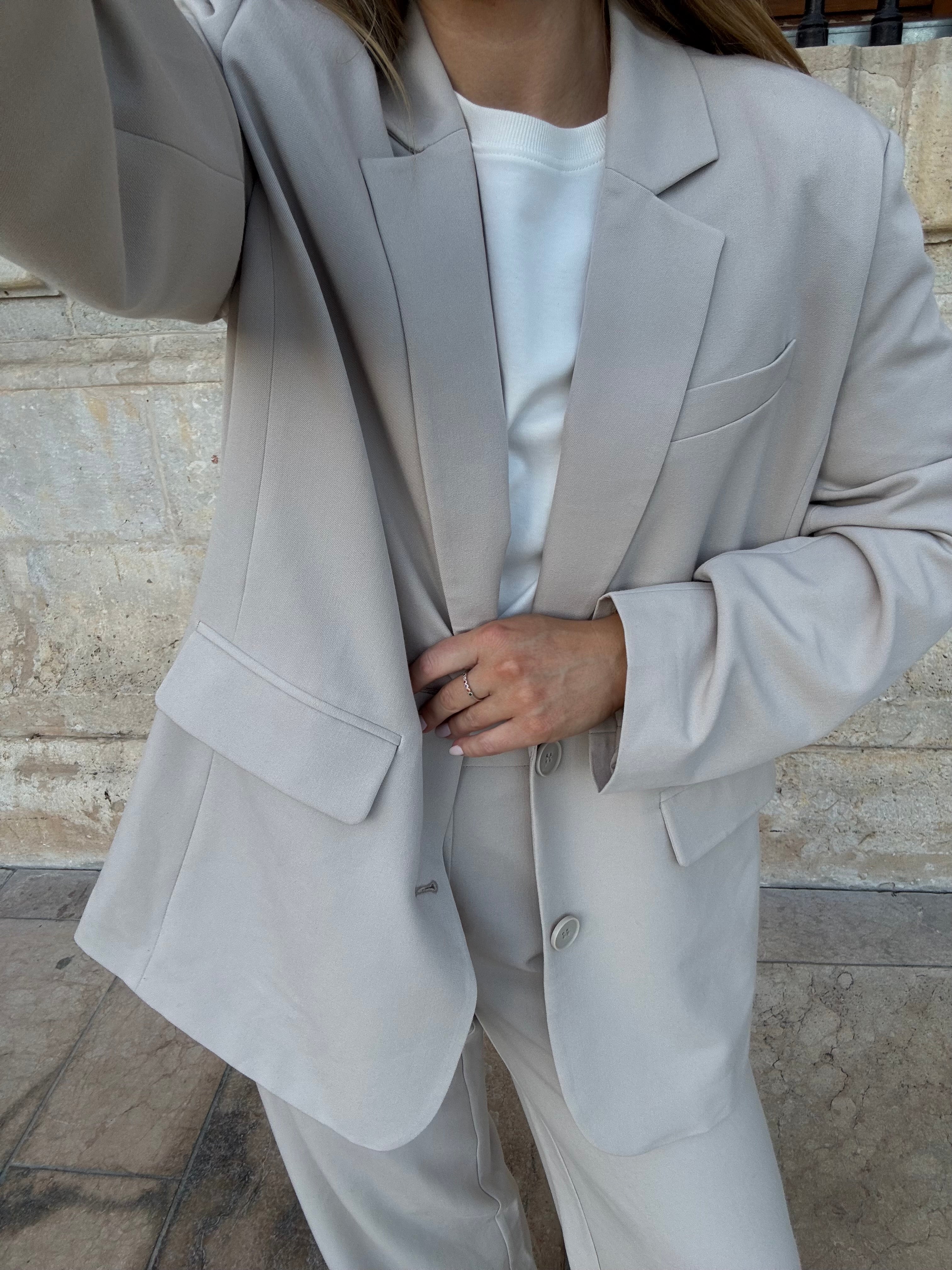 PCKAMIL Blazer - Silver Lining